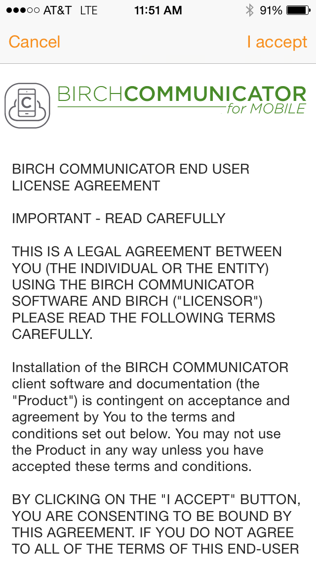 How to cancel & delete Birch Communicator for Mobile from iphone & ipad 4