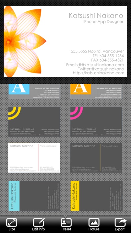 BusinessCardDesigner - Business Card Maker with AirPrint