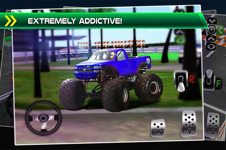 Monster Truck Parking Simulator - 3D Car Bus Driving & Racing Games screenshot 4