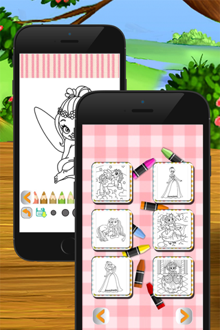 Princess Cute Coloring Book for kid screenshot 2