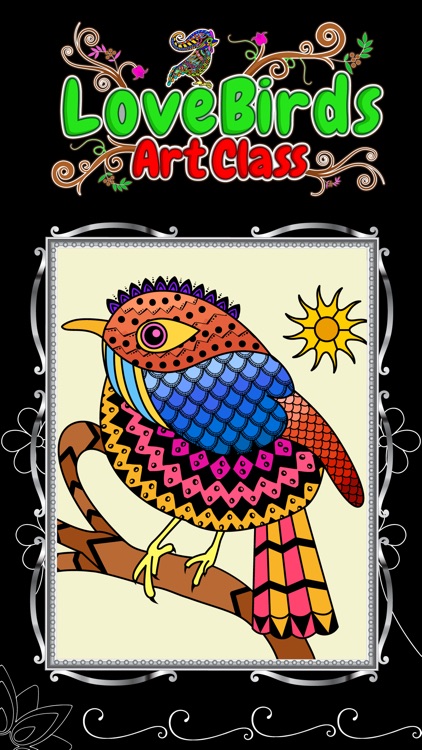 Love Birds Art Class: Adults Coloring Book