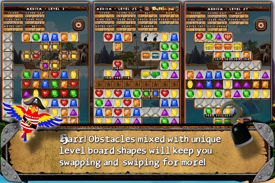 Pirate Drops - Match three puzzle screenshot 4