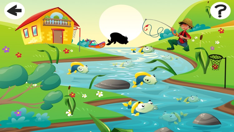 All about Angling: Shadow Game for Children to Learn and Play with Fish