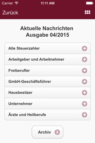 AKTIVA Steuerinfo-App screenshot 2