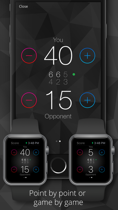 Tennis Watch - Tennis score tracker and statistics for Apple Watch and iPhone Screenshot 2