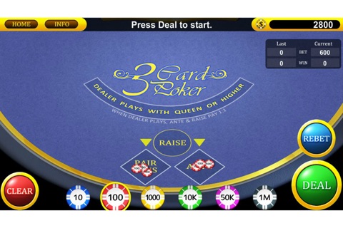 Real Three Card Poker screenshot 2