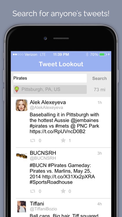 Tweet Lookout - Search Tweets by Location