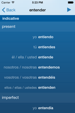 Spanish Verbs Trainer screenshot 3