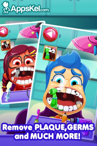 Inside Little Nick's Dentist Office – Crazy Tooth Story Games Free screenshot 2