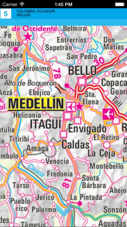 Colombia, Ecuador. Tourist map. screenshot-3