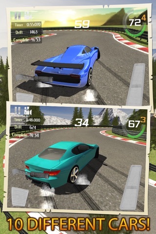 The Drift Real 3D Best Asphalt Sport Car Drifting Racing Road Drive Mania Burnout Drag Simulation Free screenshot 2