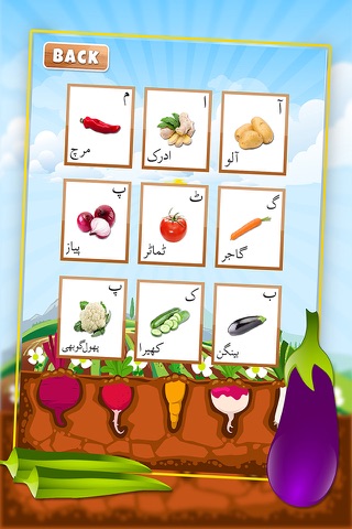 Urdu Qaida Vegetable Learning Urdu - Kids Educational Book screenshot 3