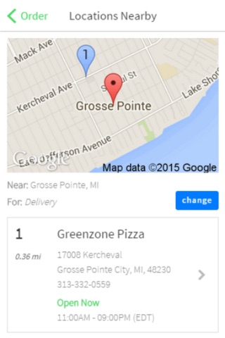 Green Zone Pizza Ordering screenshot 2