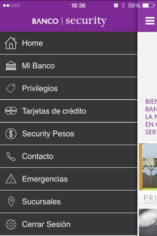 Banco Security screenshot 2