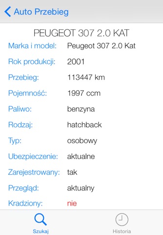 Auto Przebieg screenshot 2