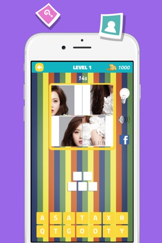 Quiz Word Asian Actress Version - All About Guess Fan Trivia Game Free screenshot 2