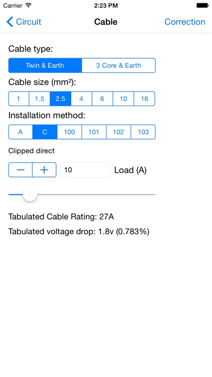 CableCalc BS7671 Lite