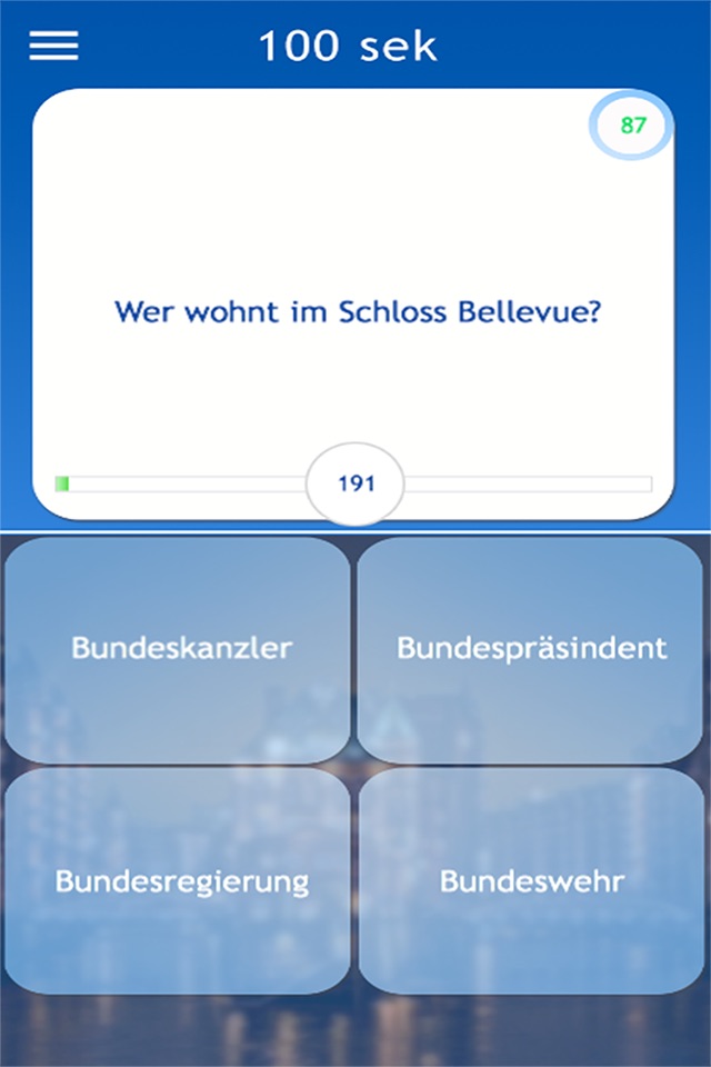 100 Sekunden - Das Deutschland Quiz screenshot 2