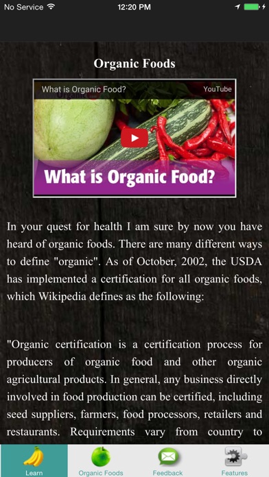 Organic Food Diet - H... screenshot1