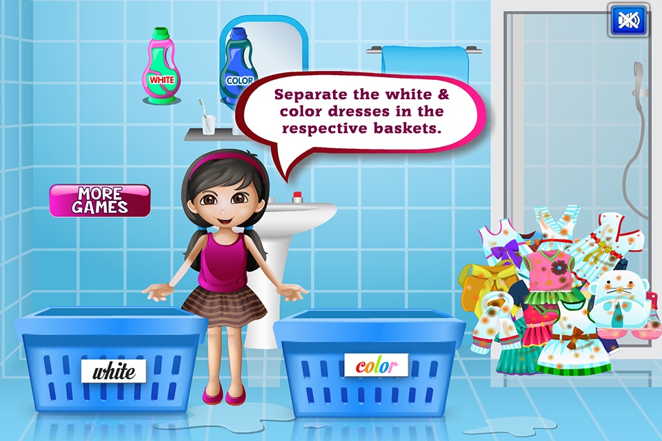 Arya Washing Clothes Kids Game screenshot 2