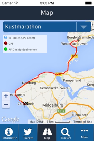 Kustmarathon Zeeland screenshot 2