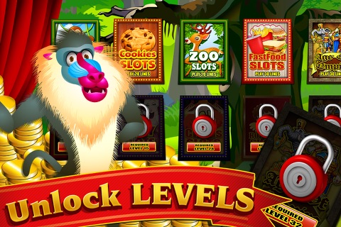 Donkey Monkey King of the Jungle Gorrila Style Vegas Slot Machine FREE screenshot 3