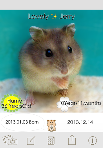 HowOldHam? Save pictures calculating the age of the pet Hamster. screenshot 4