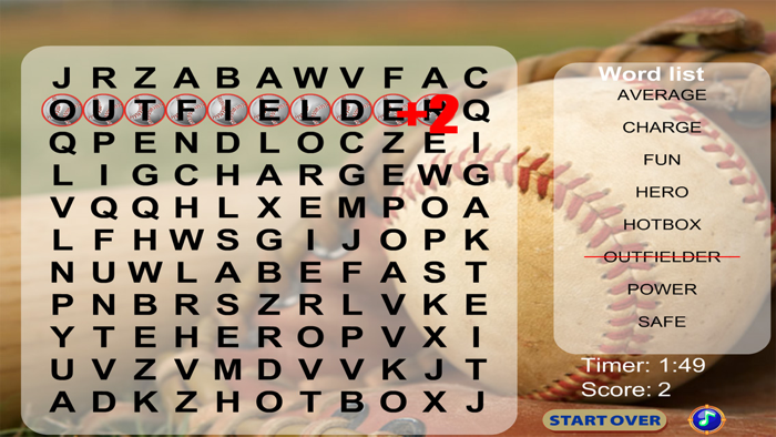 Baseball Word Search FREE