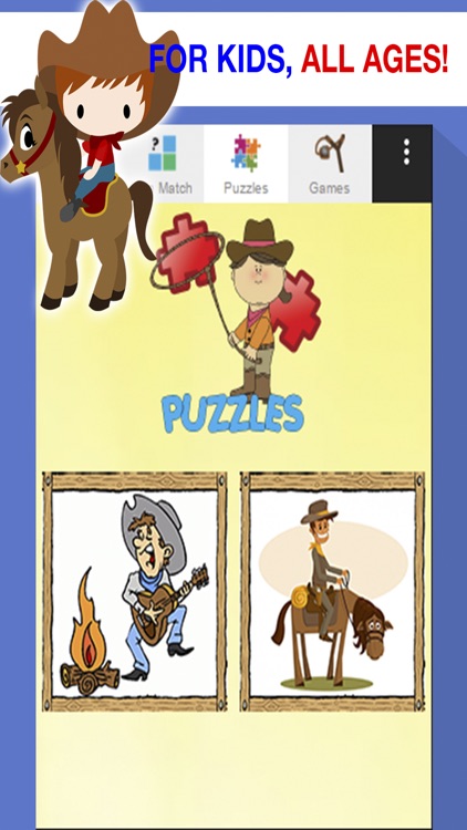 Wicked Cowboy Games for Toddlers : Sounds and Jigsaw Puzles screenshot-3