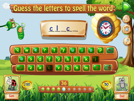 Spelling Bug Hangman Lite- Word Game for kids to learn spelling with phonicsのおすすめ画像2