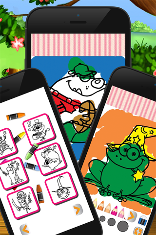 cartoon coloring page game screenshot 3