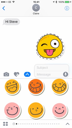 Smiler Stickers for iMessage(圖4)-速報App