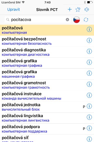 Velký rusko-český slovník PCT+ screenshot 2