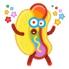 Foodie Food Pun Hotdog Stickers and Emojis