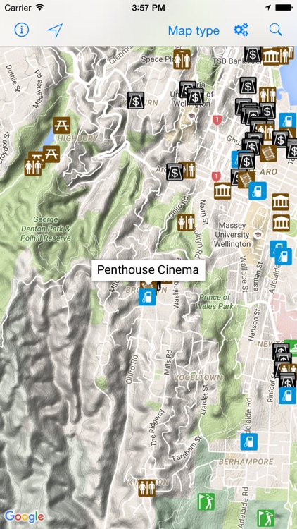 Leisuremap New Zealand, Camping, Golf, Swimming, Car parks, and more