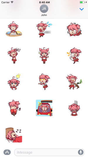 Small Pink Girl sticker pack for iMessage(圖4)-速報App