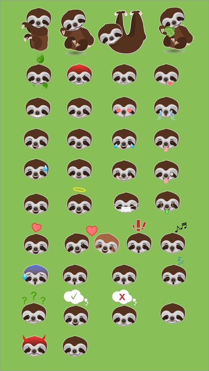 Baby Sloth - Emoji Stickers