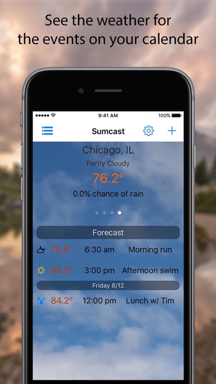 Sumcast - Calendar Based Weather