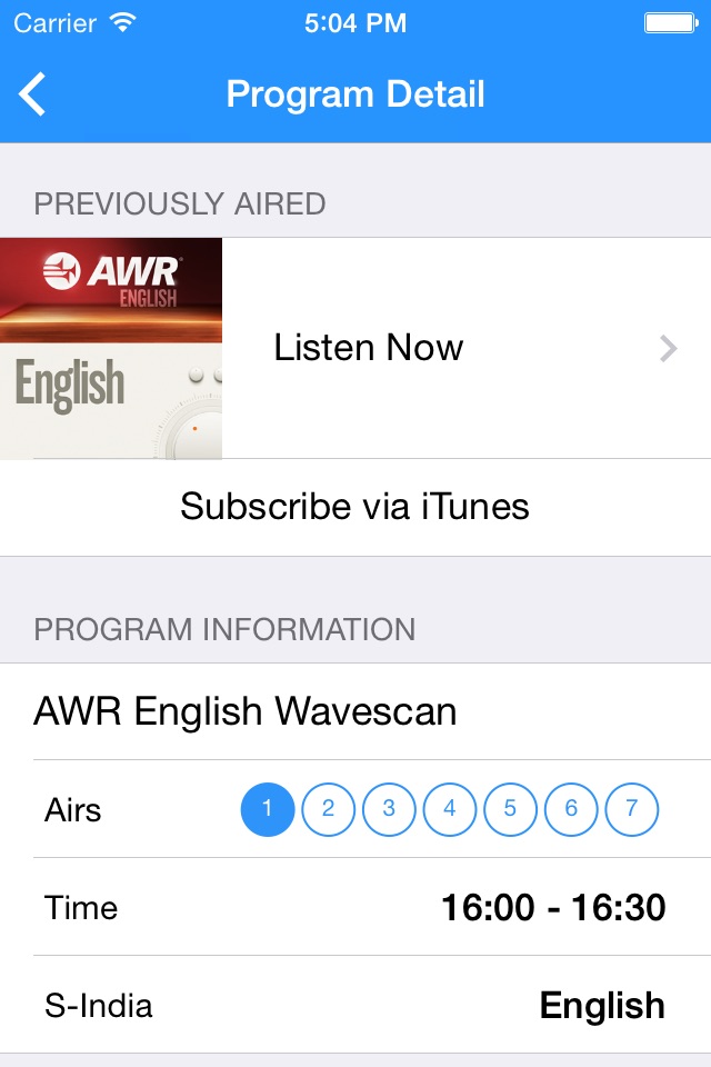 AWR Schedule screenshot 3