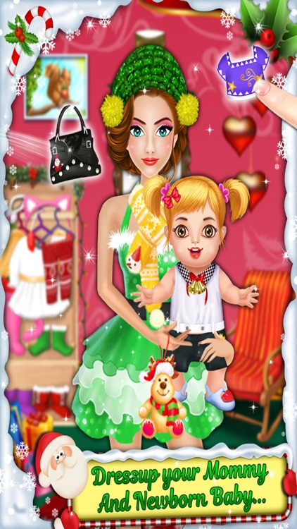 Christmas Mommy & NewBorn Baby - Girls Games Free screenshot-4