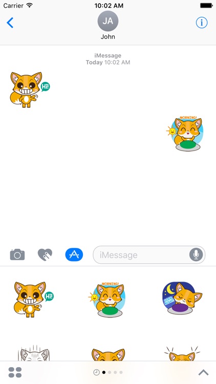 Cute Fox Sticker For iMessages screenshot-3