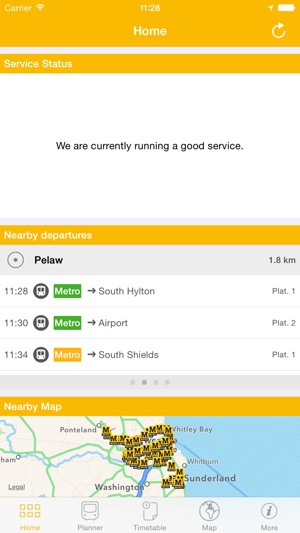 Tyne and Wear Metro App