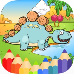 Dinosaur Coloring Pages For Kids Draw Paint Games