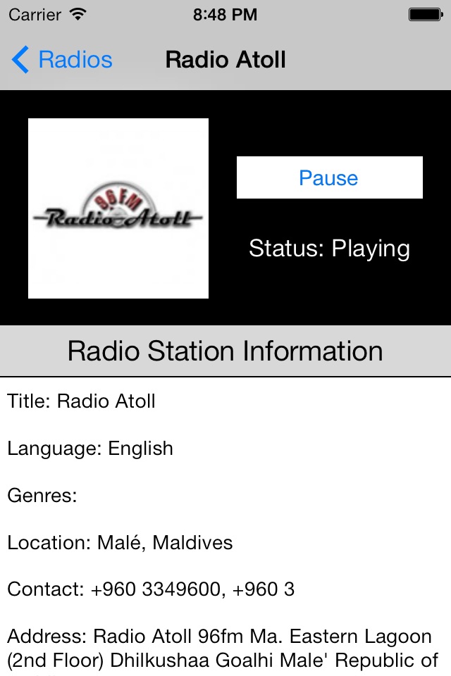 Maldives Radio Live Player (Malé/Maldivian/Dhivehi screenshot 4