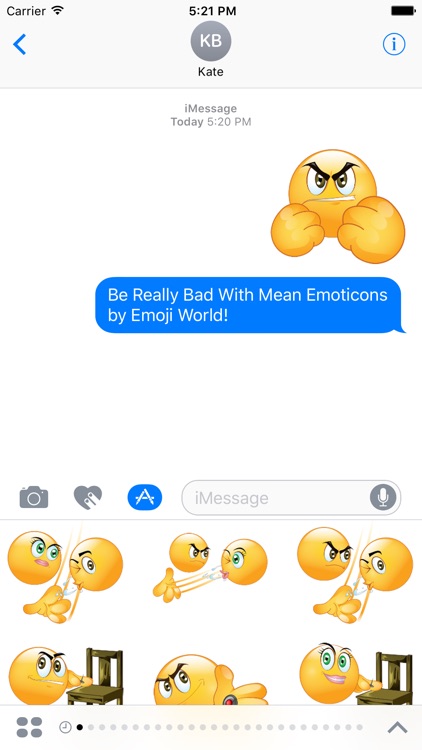 Mean Emoticon Stickers