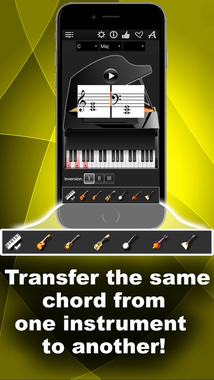 Chords Compass: find piano, guitar chords & more!