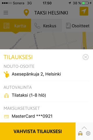 Taksi Helsinki screenshot 2