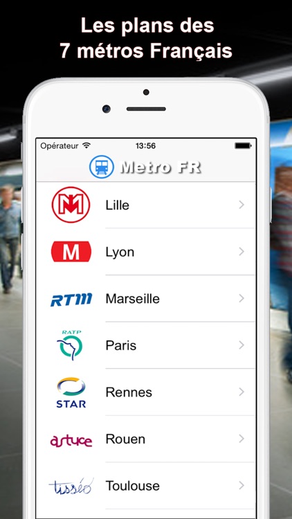 Metro FR - Paris, Lille, Lyon