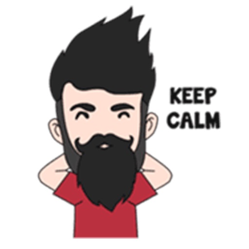 Cool Bearded Man Stickers! icon