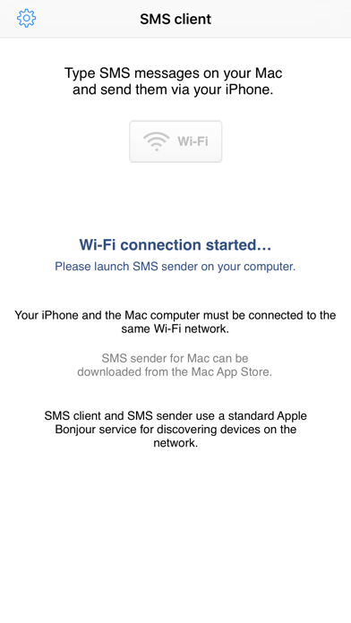 SMS client Screenshot 1